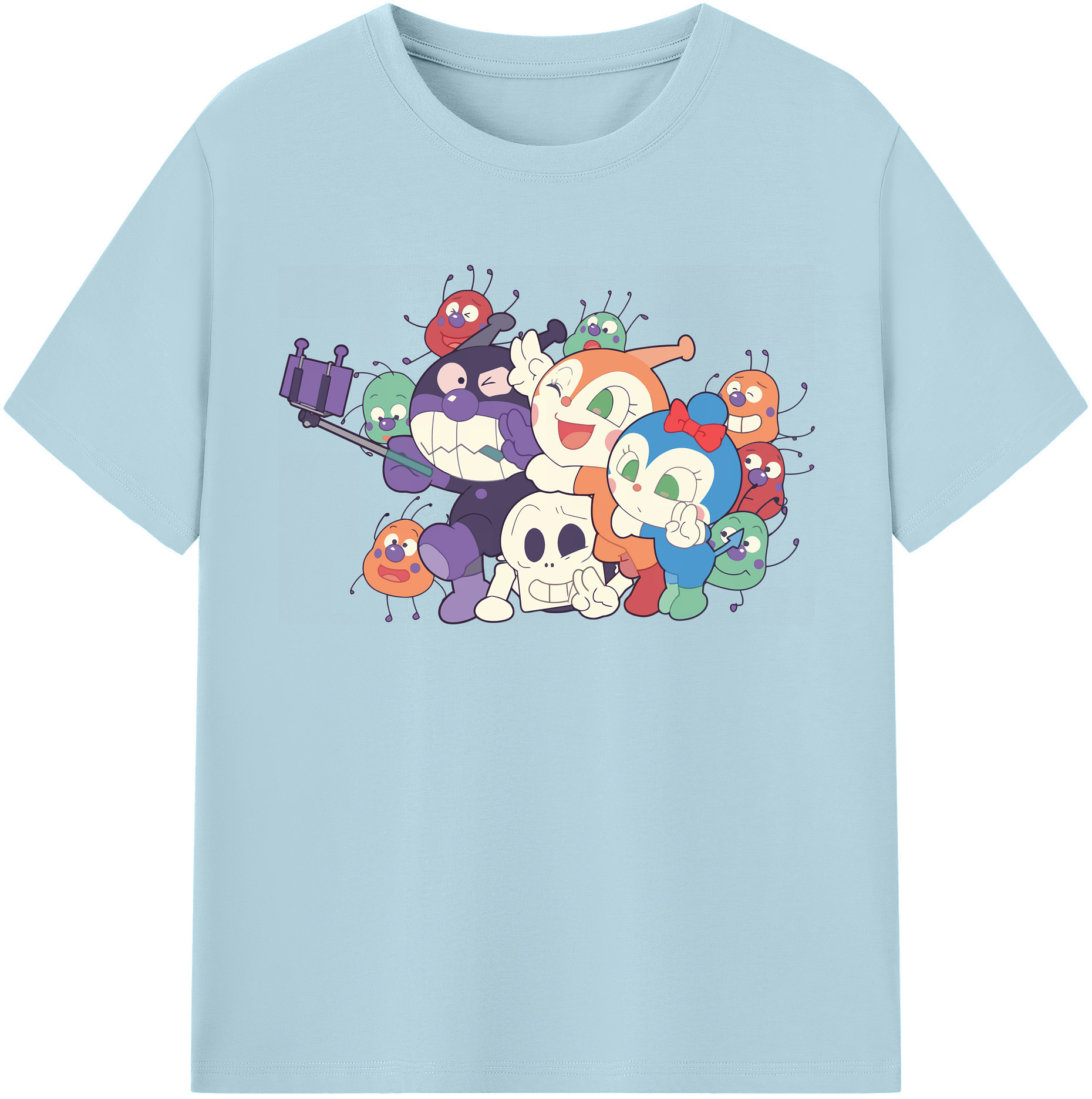 （画像用） アンパンマン Anpanman 綿100％半袖Tシャツ（フロントプリント）